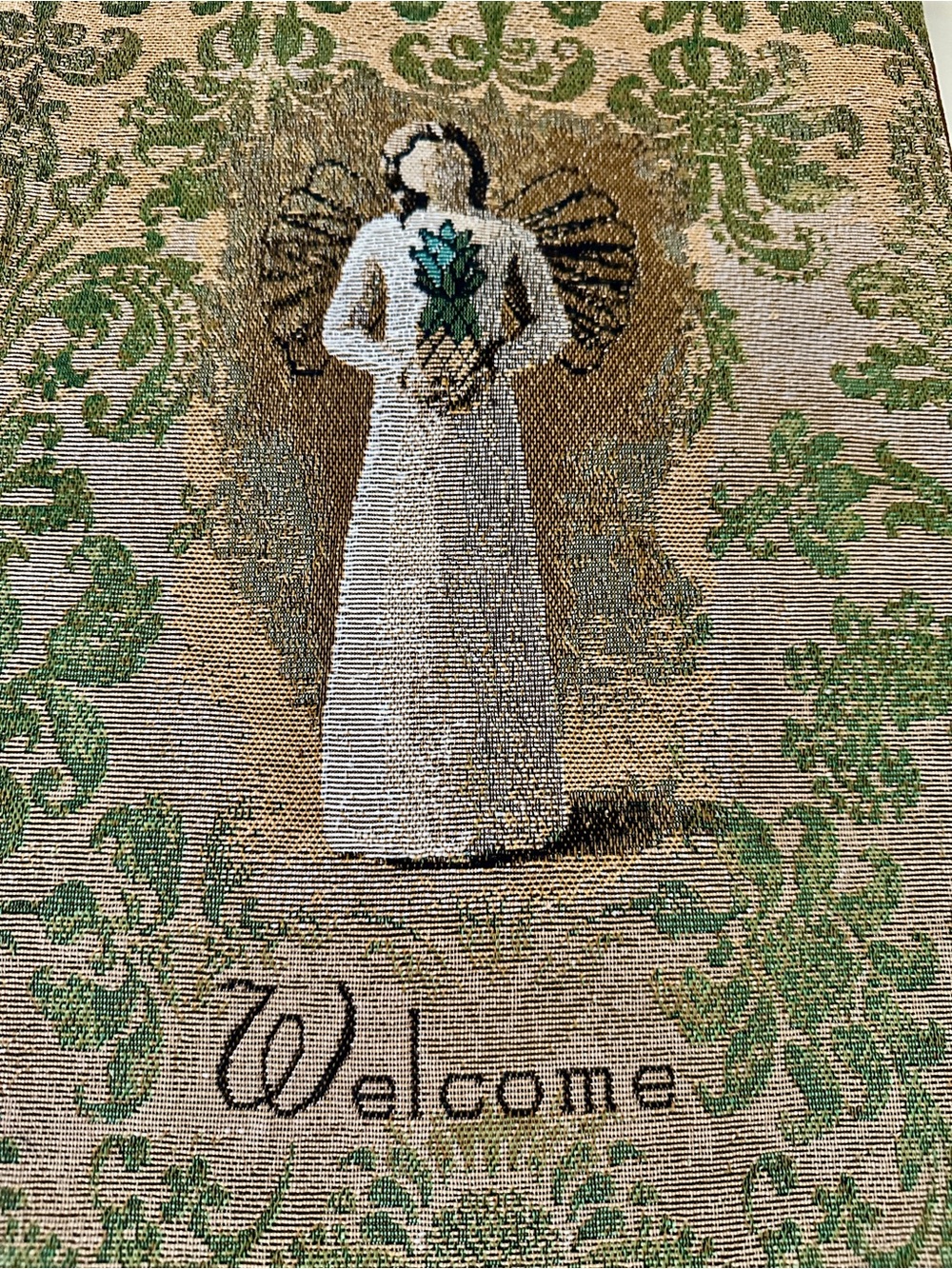 Willow Tree Tapestry-Welcome Wall Hanging - With Decorative Wood Hanger - Picture 2 of 6